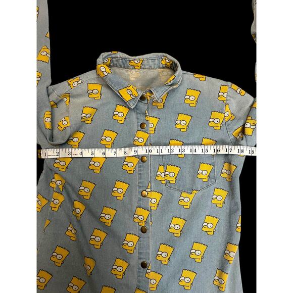 Vintage 90s Bart Simpson Denim Jacket All Over Print  Collectible Woman’s Jacket - Picture 12 of 16